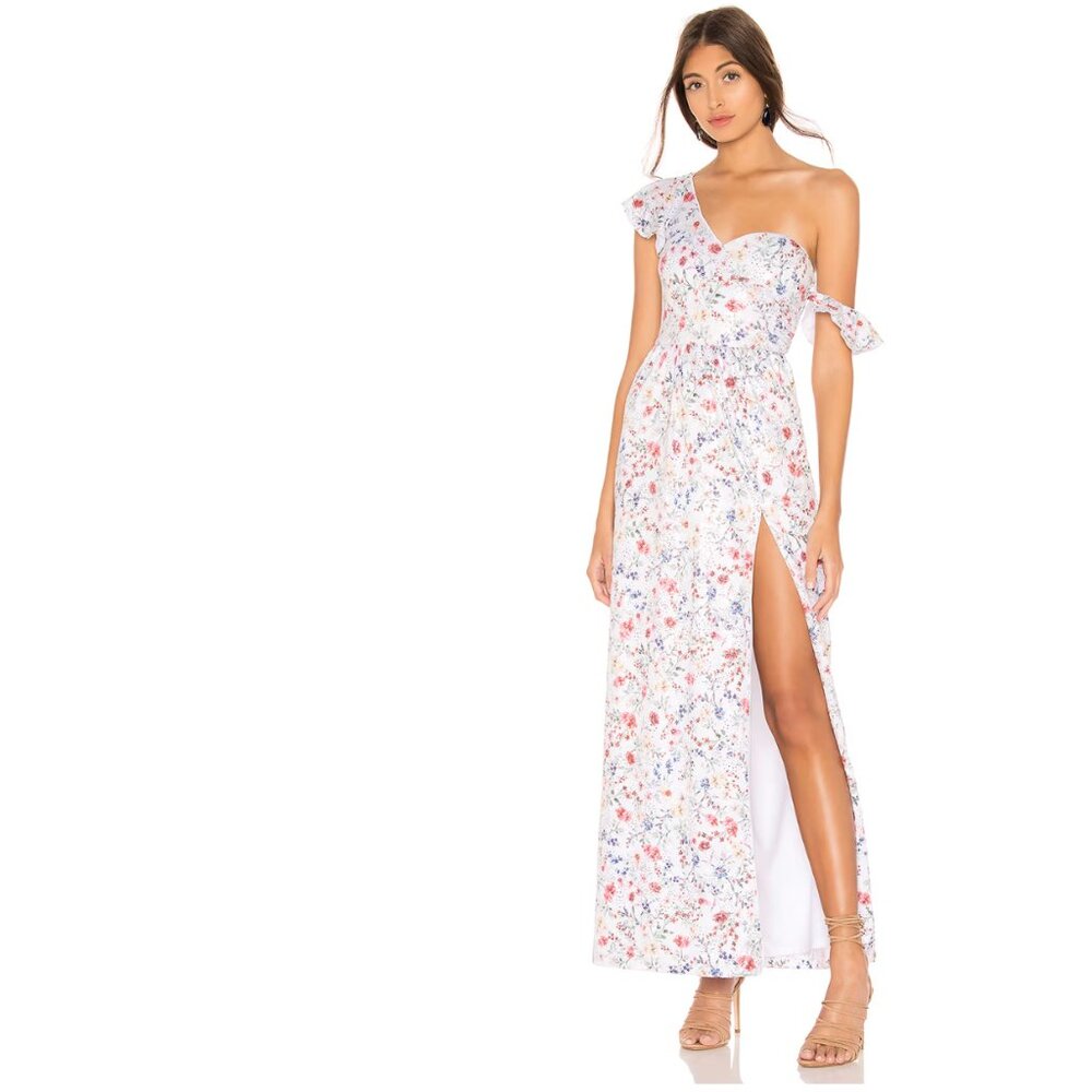 New REVOLVE white floral maxi dress